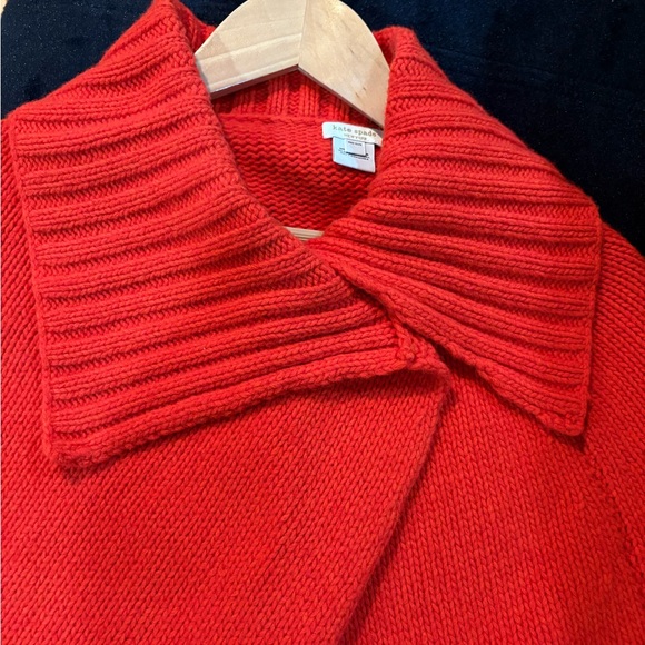 Kate Spade Bold Red Cashmere Sweater Shrug - Picture 4 of 7